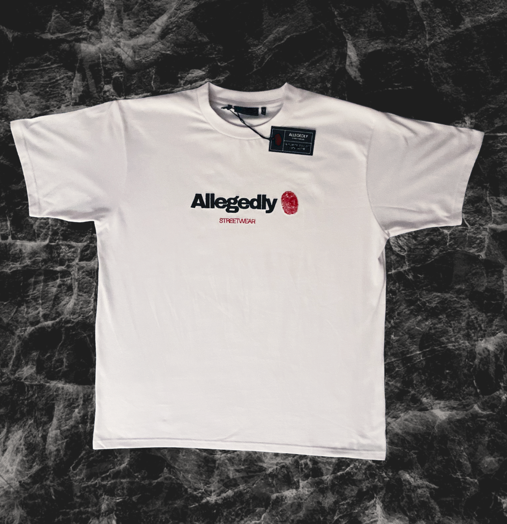 Allegedly Streetwear | Fingerprint Logo Tee | Black and White Bundle (2 Tees)